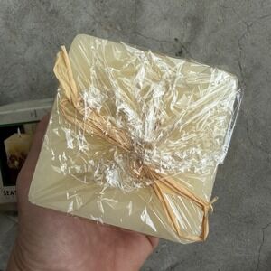 Vintage Paddywax Candle Seashell Starfish Square Pillar Decatur GA Deadstock NOS